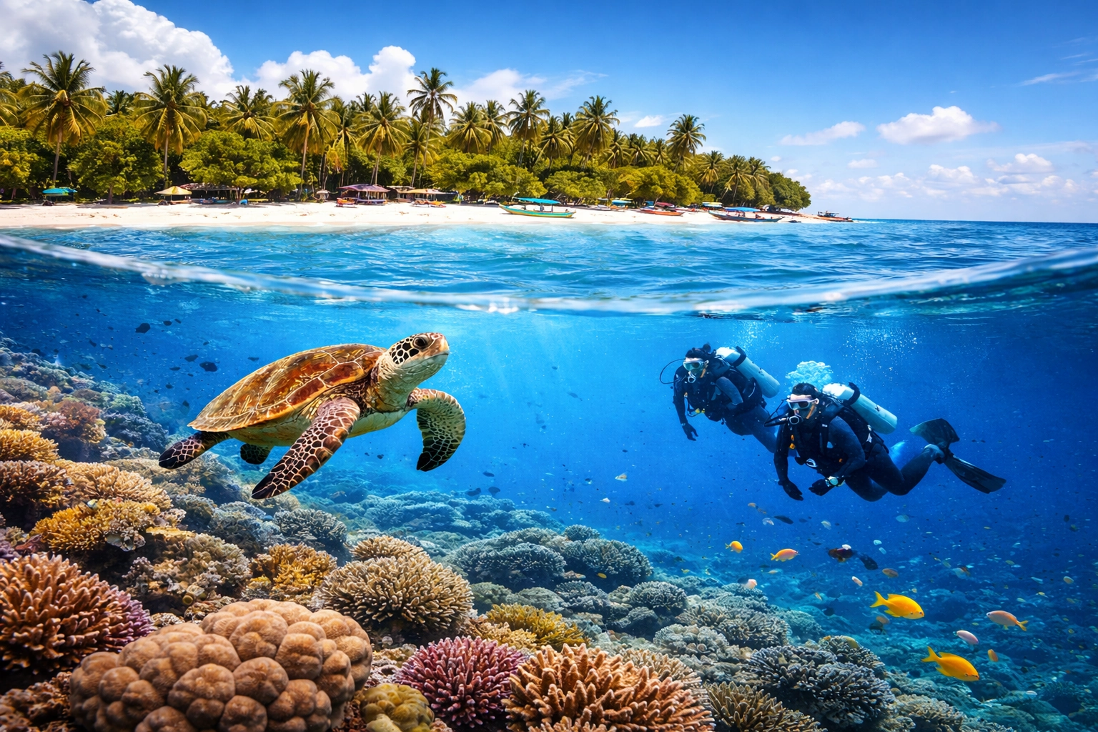 Balicasag Island Underwater Shorescape